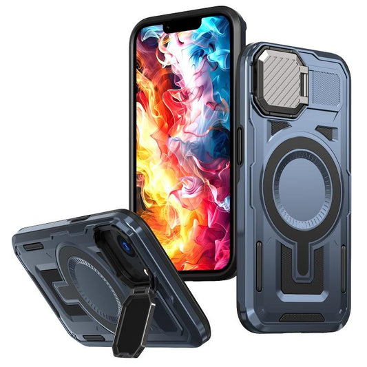 Shield Frame Holder MagSafe Phone Case, For iPhone 17e / 16e, For iPhone 17 Pro Max, For iPhone 17 Pro, For iPhone 16 Pro Max, For iPhone 16 Pro, For iPhone 16 Plus, For iPhone 16, For iPhone 15 Pro Max, For iPhone 15 Pro, For iPhone 15 Plus           ...