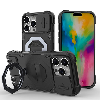 Camera Shield Armor MagSafe Holder Phone Case with Strap, For iPhone 18 Pro / 17 Pro, For iPhone 18 Pro Max / 17 Pro Max, For iPhone 17, For iPhone 17 Air, For iPhone 16 Pro Max, For iPhone 16 Pro, For iPhone 16 Plus, For iPhone 16, For iPhone 15 Pro M...