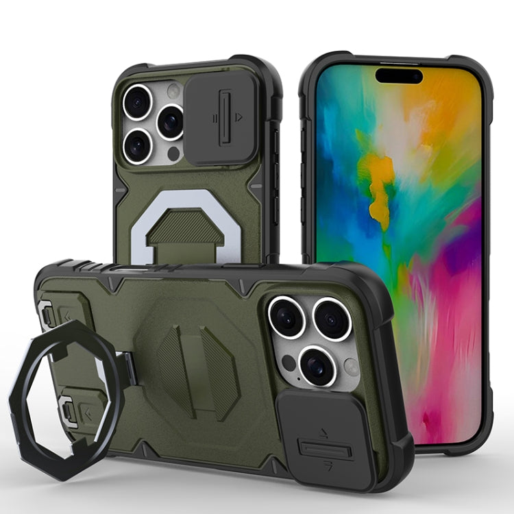 Camera Shield Armor MagSafe Holder Phone Case with Strap, For iPhone 18 Pro / 17 Pro, For iPhone 18 Pro Max / 17 Pro Max, For iPhone 17, For iPhone 17 Air, For iPhone 16 Pro Max, For iPhone 16 Pro, For iPhone 16 Plus, For iPhone 16, For iPhone 15 Pro M...