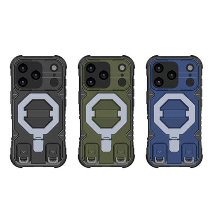 Camera Shield Armor MagSafe Holder Phone Case with Strap, For iPhone 18 Pro / 17 Pro, For iPhone 18 Pro Max / 17 Pro Max, For iPhone 17, For iPhone 17 Air, For iPhone 16 Pro Max, For iPhone 16 Pro, For iPhone 16 Plus, For iPhone 16, For iPhone 15 Pro M...