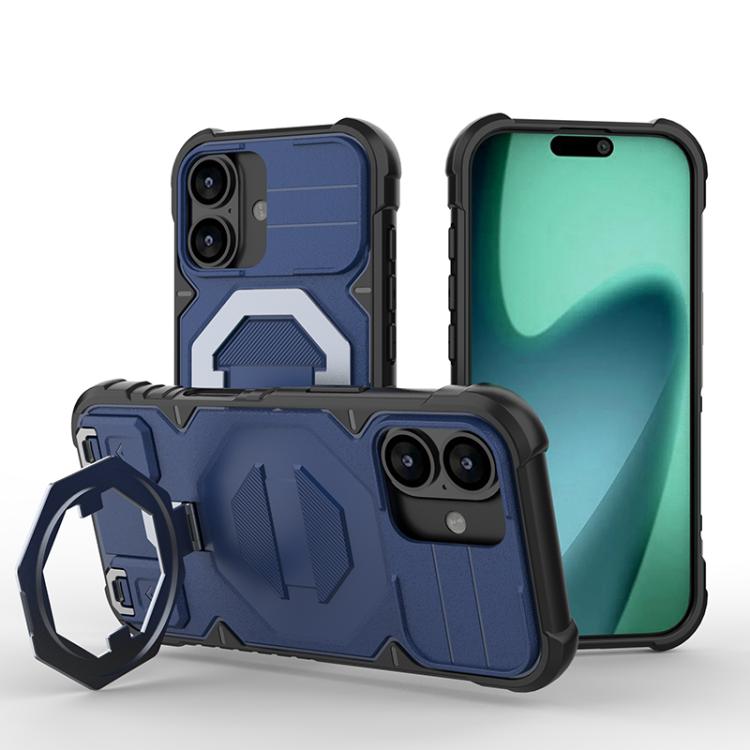 Camera Shield Armor MagSafe Holder Phone Case with Strap, For iPhone 18 Pro / 17 Pro, For iPhone 18 Pro Max / 17 Pro Max, For iPhone 17, For iPhone 17 Air, For iPhone 16 Pro Max, For iPhone 16 Pro, For iPhone 16 Plus, For iPhone 16, For iPhone 15 Pro M...