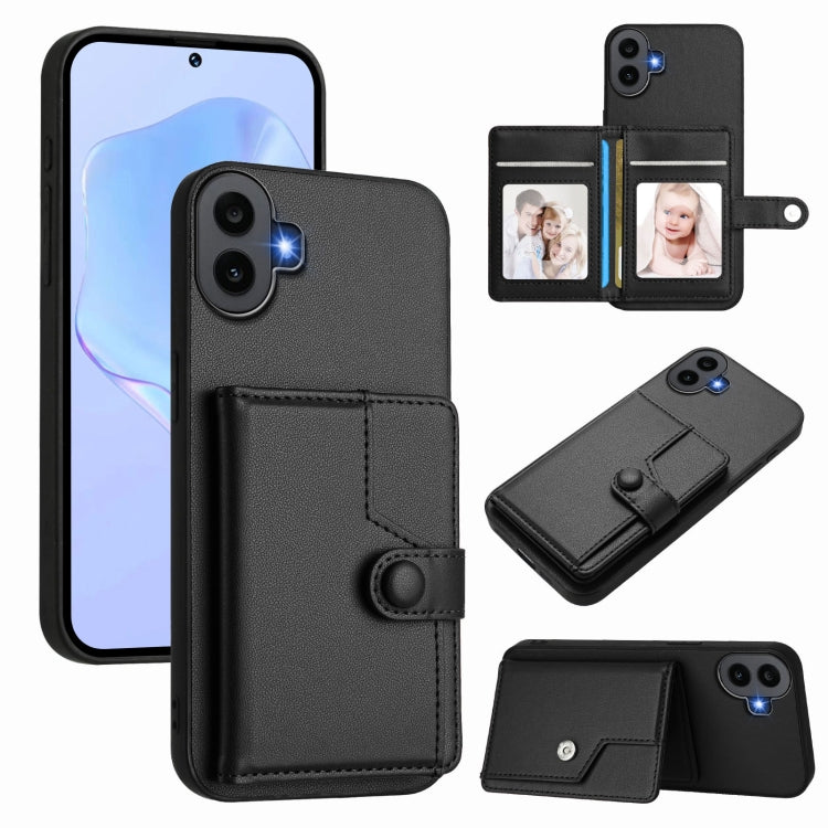 Button Card Bag RFID Anti-theft Phone Case, For Nothing CMF Phone 2 Pro, For Nothing Phone 3a, For Nothing Phone 3a Pro, For Nothing CMF Phone 1, For Nothing Phone 2a