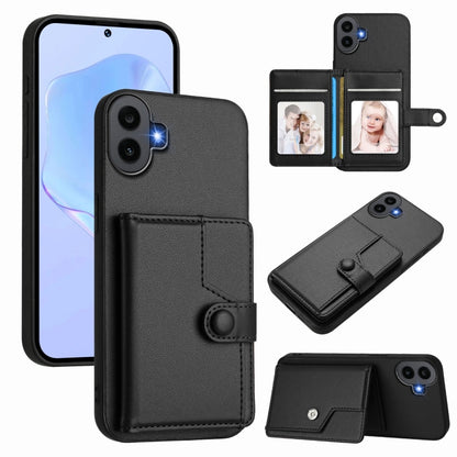 Button Card Bag RFID Anti-theft Phone Case, For Nothing CMF Phone 2 Pro, For Nothing Phone 3a, For Nothing Phone 3a Pro, For Nothing CMF Phone 1, For Nothing Phone 2a