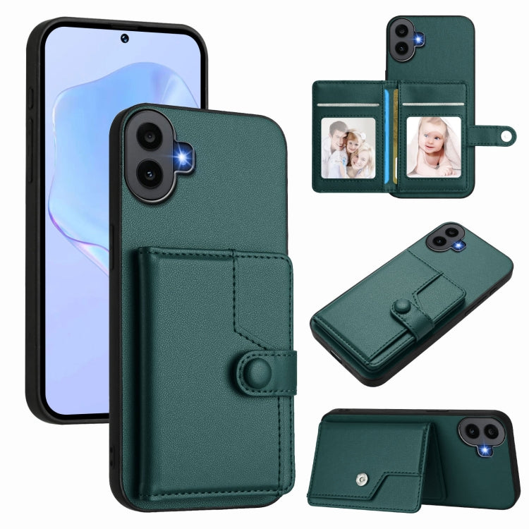 Button Card Bag RFID Anti-theft Phone Case, For Nothing CMF Phone 2 Pro, For Nothing Phone 3a, For Nothing Phone 3a Pro, For Nothing CMF Phone 1, For Nothing Phone 2a