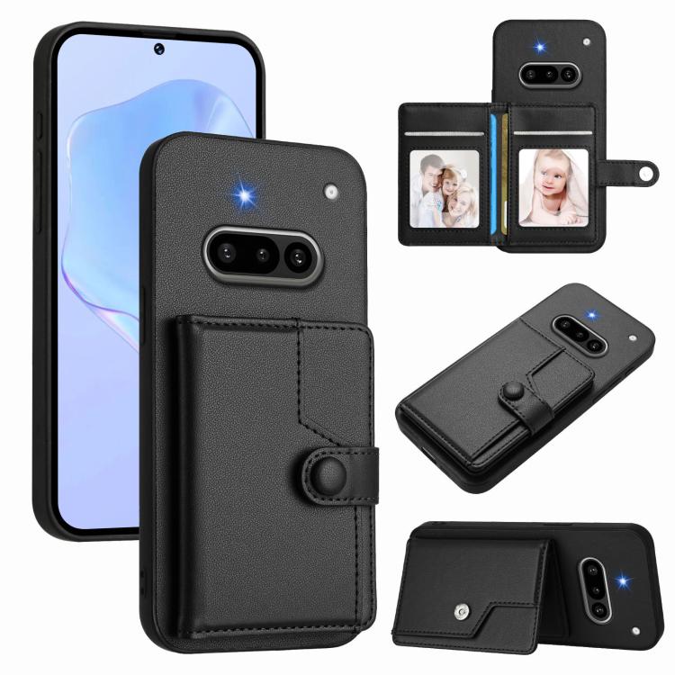 Button Card Bag RFID Anti-theft Phone Case, For Nothing CMF Phone 2 Pro, For Nothing Phone 3a, For Nothing Phone 3a Pro, For Nothing CMF Phone 1, For Nothing Phone 2a