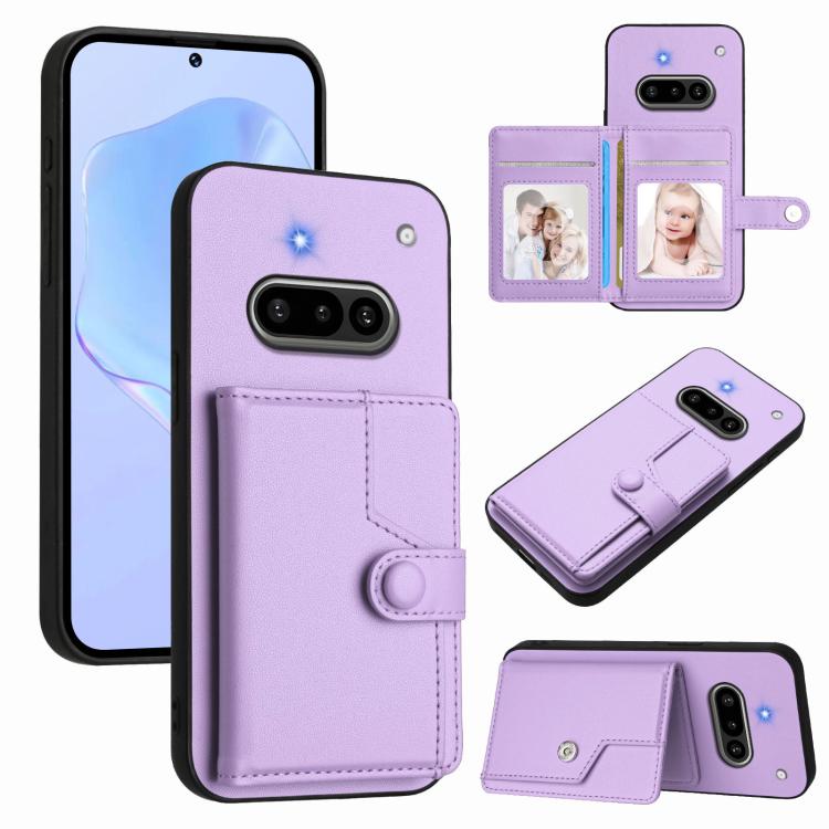 Button Card Bag RFID Anti-theft Phone Case, For Nothing CMF Phone 2 Pro, For Nothing Phone 3a, For Nothing Phone 3a Pro, For Nothing CMF Phone 1, For Nothing Phone 2a