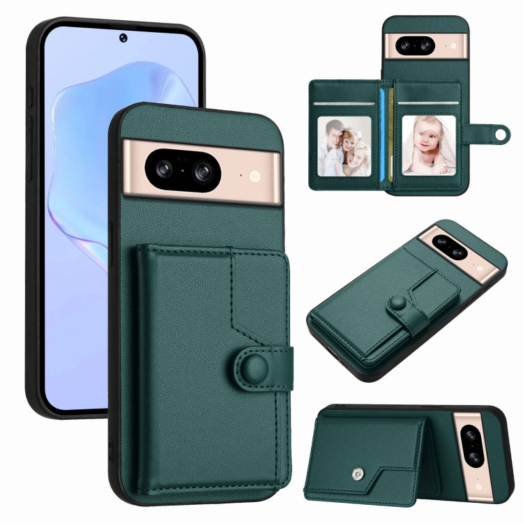 Button Card Bag RFID Anti-theft Phone Case, For Google Pixel 10 Pro XL, For Google Pixel 10 / 10 Pro, For Google Pixel 9 Pro, For Google Pixel 9, For Google Pixel 8a, For Google Pixel 8 Pro, For Google Pixel 8