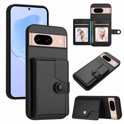 Button Card Bag RFID Anti-theft Phone Case, For Google Pixel 10 Pro XL, For Google Pixel 10 / 10 Pro, For Google Pixel 9 Pro, For Google Pixel 9, For Google Pixel 8a, For Google Pixel 8 Pro, For Google Pixel 8