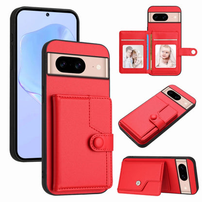 Button Card Bag RFID Anti-theft Phone Case, For Google Pixel 10 Pro XL, For Google Pixel 10 / 10 Pro, For Google Pixel 9 Pro, For Google Pixel 9, For Google Pixel 8a, For Google Pixel 8 Pro, For Google Pixel 8
