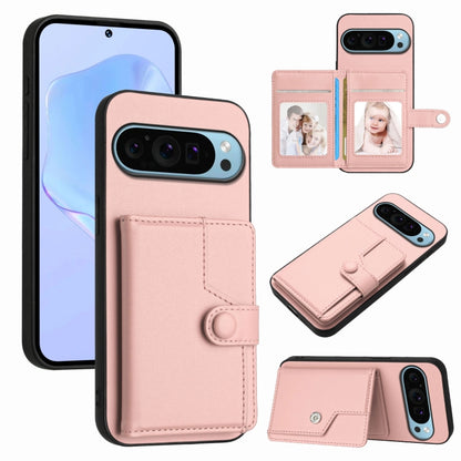 Button Card Bag RFID Anti-theft Phone Case, For Google Pixel 10 Pro XL, For Google Pixel 10 / 10 Pro, For Google Pixel 9 Pro, For Google Pixel 9, For Google Pixel 8a, For Google Pixel 8 Pro, For Google Pixel 8