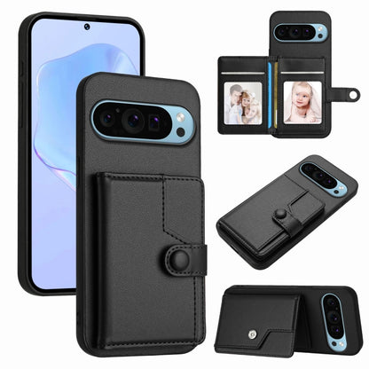 Button Card Bag RFID Anti-theft Phone Case, For Google Pixel 10 Pro XL, For Google Pixel 10 / 10 Pro, For Google Pixel 9 Pro, For Google Pixel 9, For Google Pixel 8a, For Google Pixel 8 Pro, For Google Pixel 8