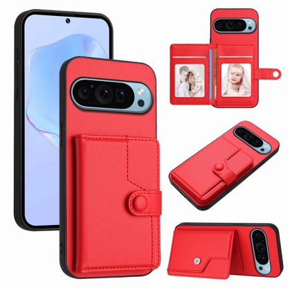 Button Card Bag RFID Anti-theft Phone Case, For Google Pixel 10 Pro XL, For Google Pixel 10 / 10 Pro, For Google Pixel 9 Pro, For Google Pixel 9, For Google Pixel 8a, For Google Pixel 8 Pro, For Google Pixel 8