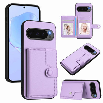 Button Card Bag RFID Anti-theft Phone Case, For Google Pixel 10 Pro XL, For Google Pixel 10 / 10 Pro, For Google Pixel 9 Pro, For Google Pixel 9, For Google Pixel 8a, For Google Pixel 8 Pro, For Google Pixel 8
