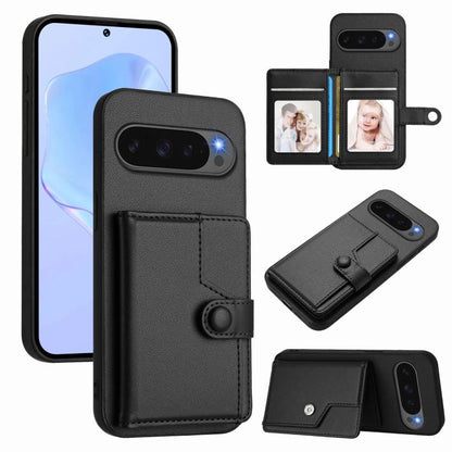 Button Card Bag RFID Anti-theft Phone Case, For Google Pixel 10 Pro XL, For Google Pixel 10 / 10 Pro, For Google Pixel 9 Pro, For Google Pixel 9, For Google Pixel 8a, For Google Pixel 8 Pro, For Google Pixel 8