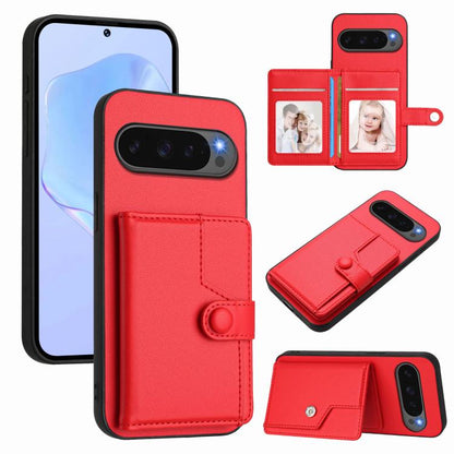 Button Card Bag RFID Anti-theft Phone Case, For Google Pixel 10 Pro XL, For Google Pixel 10 / 10 Pro, For Google Pixel 9 Pro, For Google Pixel 9, For Google Pixel 8a, For Google Pixel 8 Pro, For Google Pixel 8