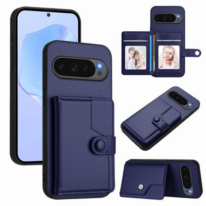 Button Card Bag RFID Anti-theft Phone Case, For Google Pixel 10 Pro XL, For Google Pixel 10 / 10 Pro, For Google Pixel 9 Pro, For Google Pixel 9, For Google Pixel 8a, For Google Pixel 8 Pro, For Google Pixel 8