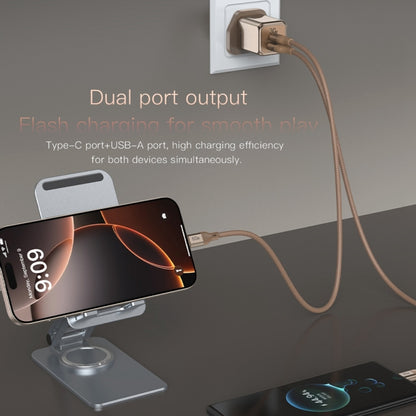 TOTUDESIGN HC-9 30W USB-A to Type-C GaN Fast Charger, UK Plug with Type-C to Type-C Cable, UK Plug with Type-C to 8 Pin Cable