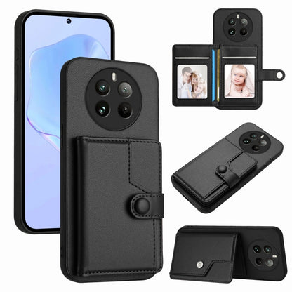 Button Card Bag RFID Anti-theft Phone Case, For Realme 14, For Realme 14 Pro+, For Realme 14 Pro, For Realme 13 Pro / 13 Pro+ 5G, For Realme GT Neo6 SE, For Realme 12 Pro+ / 12 Pro, For Realme 12+ 5G / P1 5G