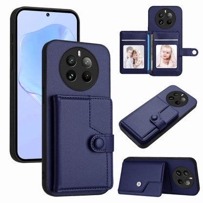 Button Card Bag RFID Anti-theft Phone Case, For Realme 14, For Realme 14 Pro+, For Realme 14 Pro, For Realme 13 Pro / 13 Pro+ 5G, For Realme GT Neo6 SE, For Realme 12 Pro+ / 12 Pro, For Realme 12+ 5G / P1 5G