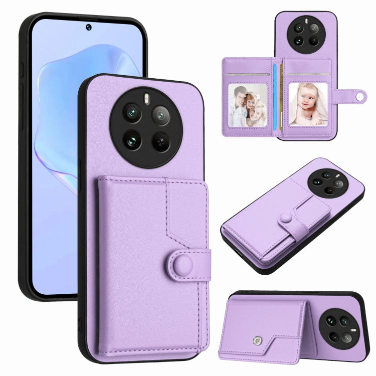Button Card Bag RFID Anti-theft Phone Case, For Realme 14, For Realme 14 Pro+, For Realme 14 Pro, For Realme 13 Pro / 13 Pro+ 5G, For Realme GT Neo6 SE, For Realme 12 Pro+ / 12 Pro, For Realme 12+ 5G / P1 5G