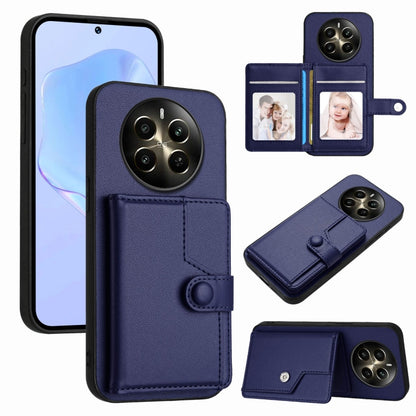 Button Card Bag RFID Anti-theft Phone Case, For Realme 14, For Realme 14 Pro+, For Realme 14 Pro, For Realme 13 Pro / 13 Pro+ 5G, For Realme GT Neo6 SE, For Realme 12 Pro+ / 12 Pro, For Realme 12+ 5G / P1 5G