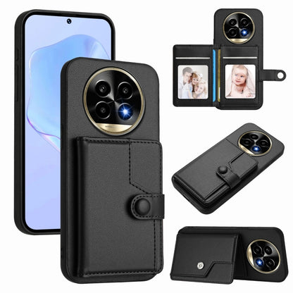 Button Card Bag RFID Anti-theft Phone Case, For Realme 14, For Realme 14 Pro+, For Realme 14 Pro, For Realme 13 Pro / 13 Pro+ 5G, For Realme GT Neo6 SE, For Realme 12 Pro+ / 12 Pro, For Realme 12+ 5G / P1 5G