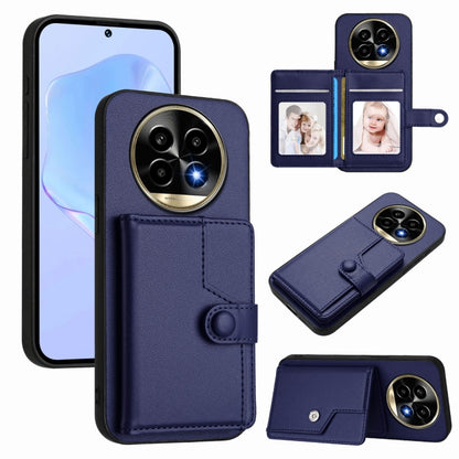 Button Card Bag RFID Anti-theft Phone Case, For Realme 14, For Realme 14 Pro+, For Realme 14 Pro, For Realme 13 Pro / 13 Pro+ 5G, For Realme GT Neo6 SE, For Realme 12 Pro+ / 12 Pro, For Realme 12+ 5G / P1 5G