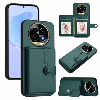 Button Card Bag RFID Anti-theft Phone Case, For Realme 14, For Realme 14 Pro+, For Realme 14 Pro, For Realme 13 Pro / 13 Pro+ 5G, For Realme GT Neo6 SE, For Realme 12 Pro+ / 12 Pro, For Realme 12+ 5G / P1 5G
