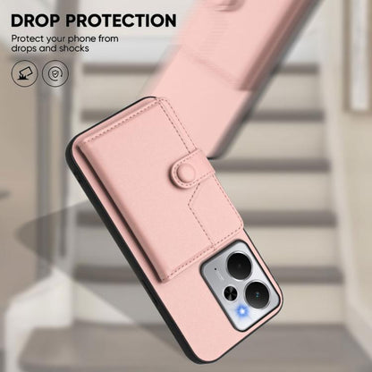 Button Card Bag RFID Anti-theft Phone Case, For Realme 14, For Realme 14 Pro+, For Realme 14 Pro, For Realme 13 Pro / 13 Pro+ 5G, For Realme GT Neo6 SE, For Realme 12 Pro+ / 12 Pro, For Realme 12+ 5G / P1 5G