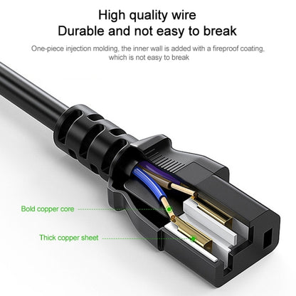 EU Plug Computer PC Power Cord 3 Pin Cable, 1.5m x 1.5, 3m x 1.5, 5m x 1.5
