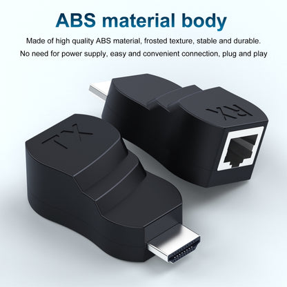 30m HDTV to RJ45 ABS Material Network Cable Extender