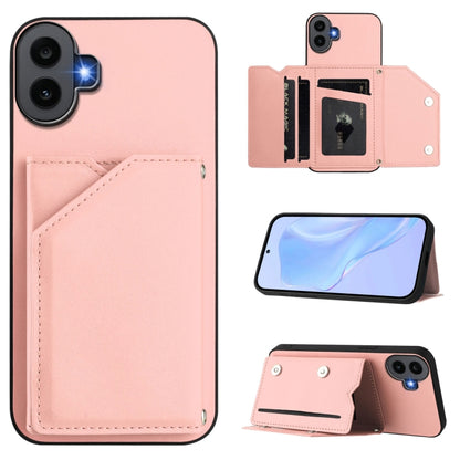 Skin Feel Four Card Slots Phone Case with Wrist Strap, For Nothing CMF Phone 2 Pro, For Nothing Phone 3a, For Nothing Phone 3a Pro, For Nothing CMF Phone 1, For Nothing Phone 2a