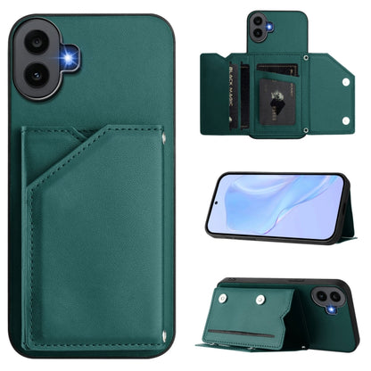 Skin Feel Four Card Slots Phone Case with Wrist Strap, For Nothing CMF Phone 2 Pro, For Nothing Phone 3a, For Nothing Phone 3a Pro, For Nothing CMF Phone 1, For Nothing Phone 2a