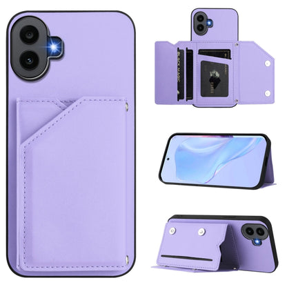 Skin Feel Four Card Slots Phone Case with Wrist Strap, For Nothing CMF Phone 2 Pro, For Nothing Phone 3a, For Nothing Phone 3a Pro, For Nothing CMF Phone 1, For Nothing Phone 2a