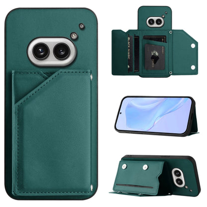Skin Feel Four Card Slots Phone Case with Wrist Strap, For Nothing CMF Phone 2 Pro, For Nothing Phone 3a, For Nothing Phone 3a Pro, For Nothing CMF Phone 1, For Nothing Phone 2a