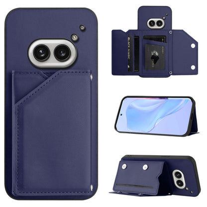 Skin Feel Four Card Slots Phone Case with Wrist Strap, For Nothing CMF Phone 2 Pro, For Nothing Phone 3a, For Nothing Phone 3a Pro, For Nothing CMF Phone 1, For Nothing Phone 2a