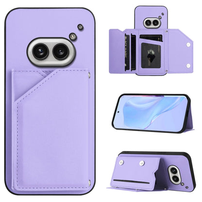 Skin Feel Four Card Slots Phone Case with Wrist Strap, For Nothing CMF Phone 2 Pro, For Nothing Phone 3a, For Nothing Phone 3a Pro, For Nothing CMF Phone 1, For Nothing Phone 2a