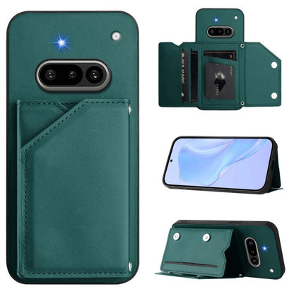 Skin Feel Four Card Slots Phone Case with Wrist Strap, For Nothing CMF Phone 2 Pro, For Nothing Phone 3a, For Nothing Phone 3a Pro, For Nothing CMF Phone 1, For Nothing Phone 2a