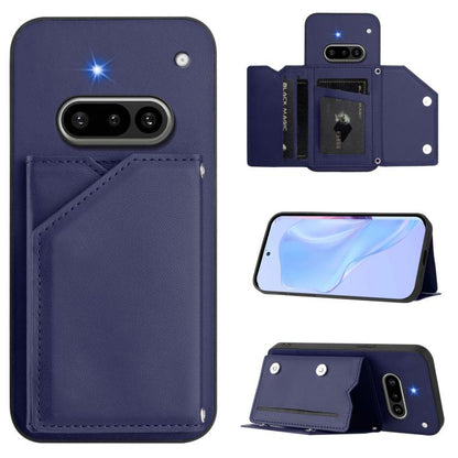Skin Feel Four Card Slots Phone Case with Wrist Strap, For Nothing CMF Phone 2 Pro, For Nothing Phone 3a, For Nothing Phone 3a Pro, For Nothing CMF Phone 1, For Nothing Phone 2a