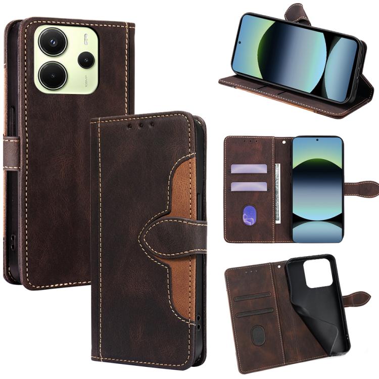 Skin Feel Magnetic Buckle Leather Phone Case, For Redmi A7 Pro 171mm / Poco C85x 5G, For Redmi Turbo 5 Max 5G / Poco X8 Pro Max 5G, For Redmi Turbo 5 5G / Poco X8 Pro 5G, For Redmi K90 Pro Max 5G / Poco F8 Ultra, For Redmi Note 15 Pro 4G Global 163.2mm...