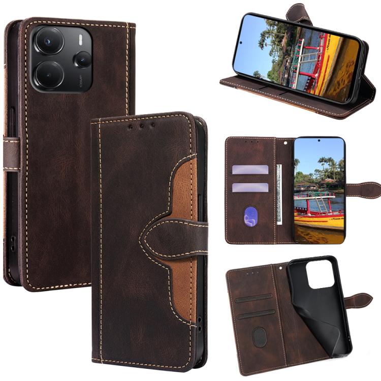 Skin Feel Magnetic Buckle Leather Phone Case, For Redmi A7 Pro 171mm / Poco C85x 5G, For Redmi Turbo 5 Max 5G / Poco X8 Pro Max 5G, For Redmi Turbo 5 5G / Poco X8 Pro 5G, For Redmi K90 Pro Max 5G / Poco F8 Ultra, For Redmi Note 15 Pro 4G Global 163.2mm...