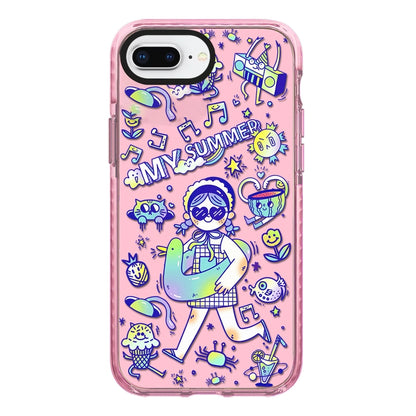 Simple Illustration Pattern Full Coverage Phone Case, For iPhone 7 Plus / 8 Plus