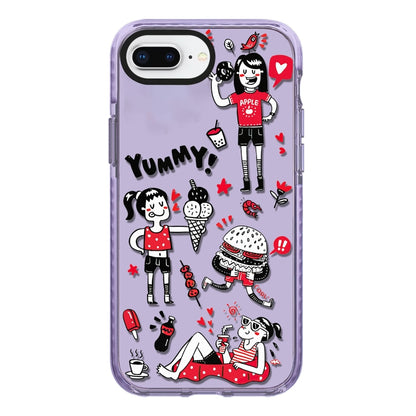 Simple Illustration Pattern Full Coverage Phone Case, For iPhone 7 Plus / 8 Plus