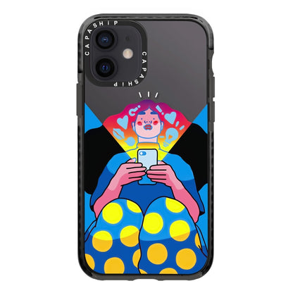 Simple Illustration Pattern Full Coverage Phone Case, For iPhone 11 Pro Max, For iPhone 11, For iPhone 11 Pro