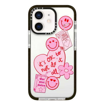 Simple Illustration Pattern Full Coverage Phone Case, For iPhone 13, For iPhone 13 mini, For iPhone 12