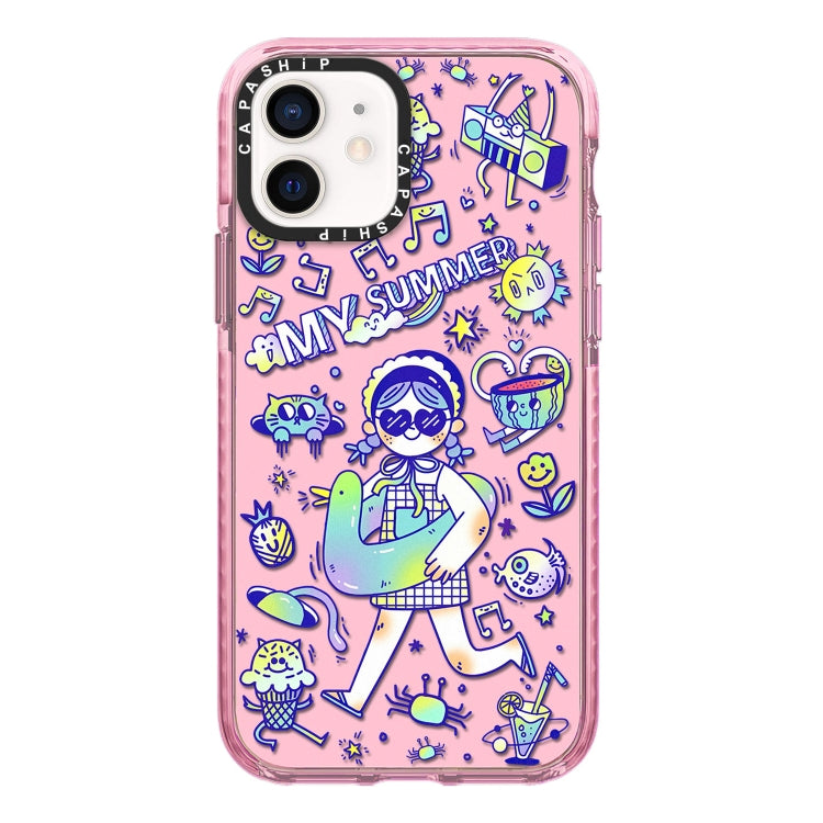 Simple Illustration Pattern Full Coverage Phone Case, For iPhone 13, For iPhone 13 mini, For iPhone 12