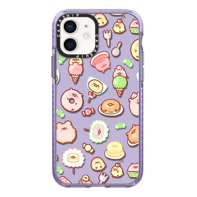Simple Illustration Pattern Full Coverage Phone Case, For iPhone 13, For iPhone 13 mini, For iPhone 12