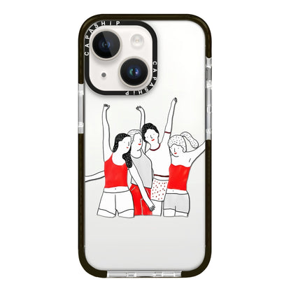 Simple Illustration Pattern Full Coverage Phone Case, For iPhone 13, For iPhone 13 mini, For iPhone 12