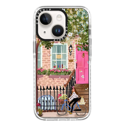 Simple Illustration Pattern Full Coverage Phone Case, For iPhone 13, For iPhone 13 mini, For iPhone 12