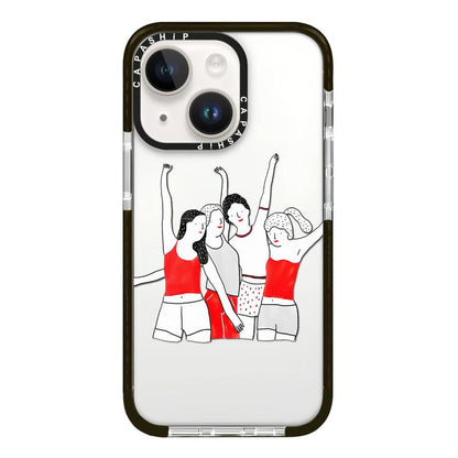 Simple Illustration Pattern Full Coverage Phone Case, For iPhone 15 Plus, For iPhone 15, For iPhone 14 Plus